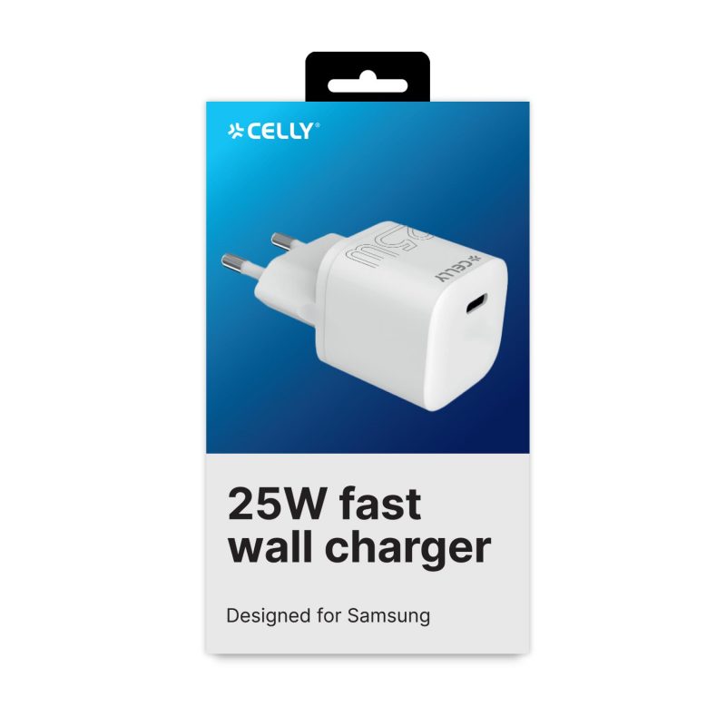 CELLY PUNJAČ ULTRA COMPACT 1 USBC 25 W BIJELI - Slika 2