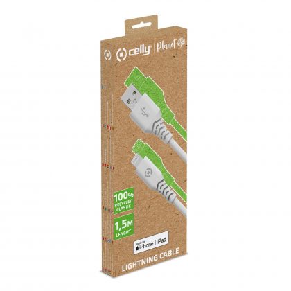 CELLY KABEL USB-A U USB-C BIJELI 1,5 M PLANET COLLECTION