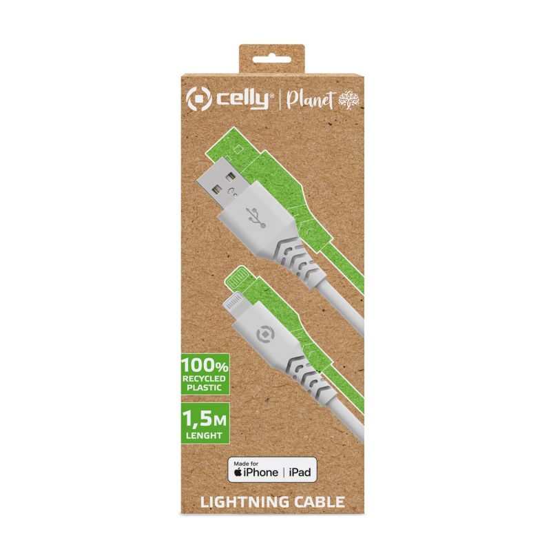 CELLY KABEL USB-A U USB-C BIJELI 1,5 M PLANET COLLECTION - Slika 3