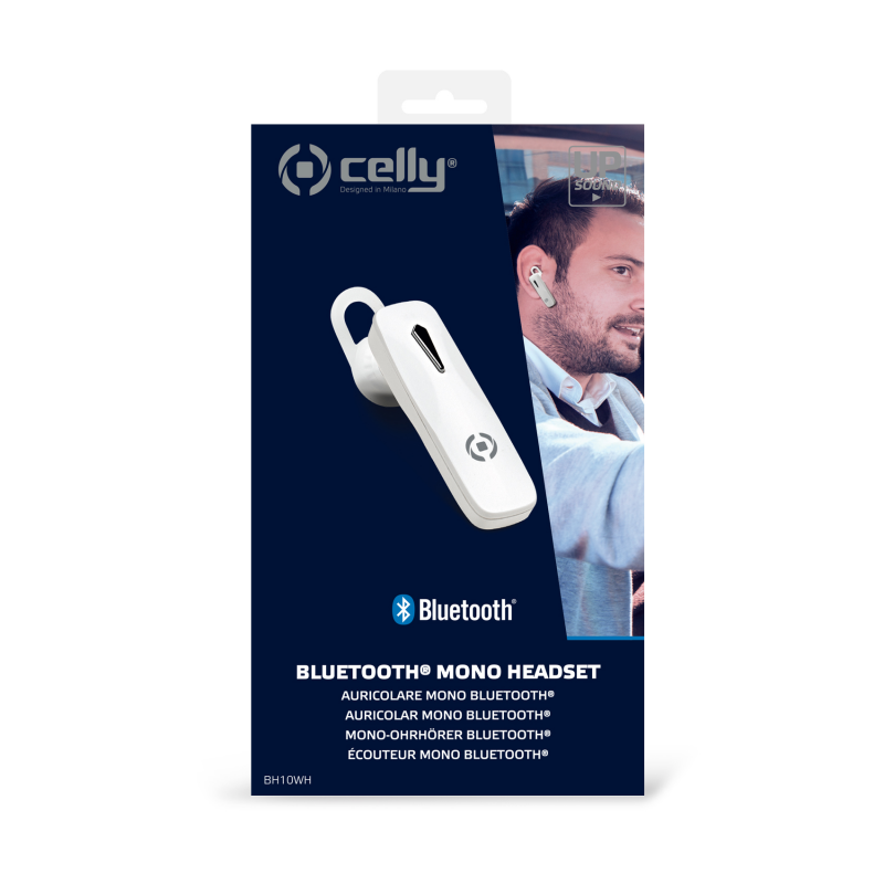 CELLY SLUŠALICA HANDSFREE BH10 BIJELA - Slika 3