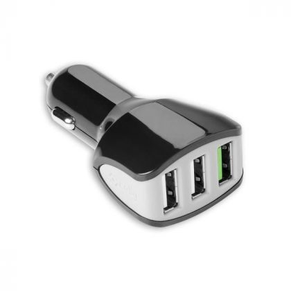 CELLY TURBO AUTO PUNJAČ 3 USB 4.4 A/22 W CRNI