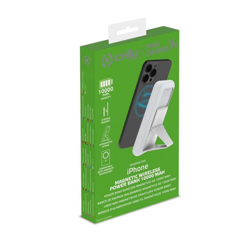 CELLY POWERBANK BEŽIČNI MAGSAFE 10000 MAH BIJELI - Slika 4