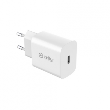 CELLY PUNJAČ USB-C 25 W BIJELI PLANET COLLECTION