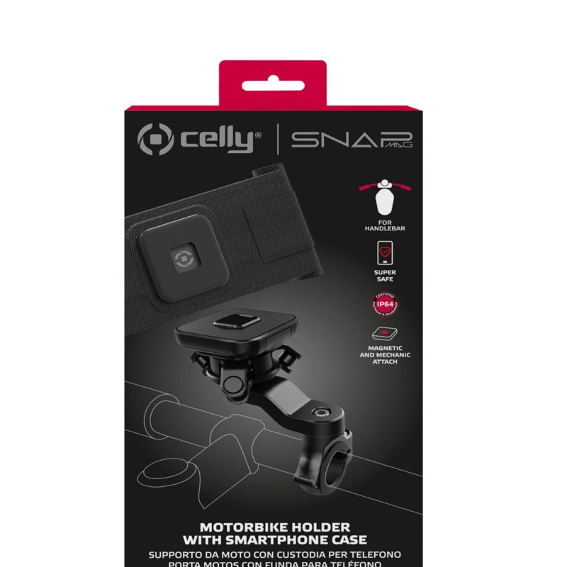 CELLY SNAPMAGFLEX SMARTPHONE DRŽAČ ZA BICIKL S FUTROLOM CRNI - Slika 5