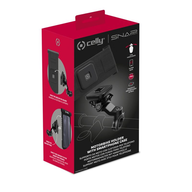 CELLY SNAPMAGFLEX SMARTPHONE DRŽAČ ZA BICIKL S FUTROLOM CRNI - Slika 6