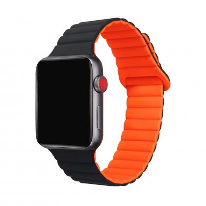 CELLY MAGNETNA NARUKVICA ZA APPLE WATCH 42/44/45 MM CRNA NARANČASTA