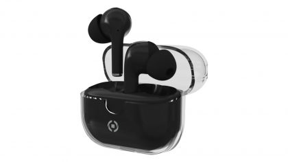 CELLY SLUŠALICE TW CLEAR CRNE