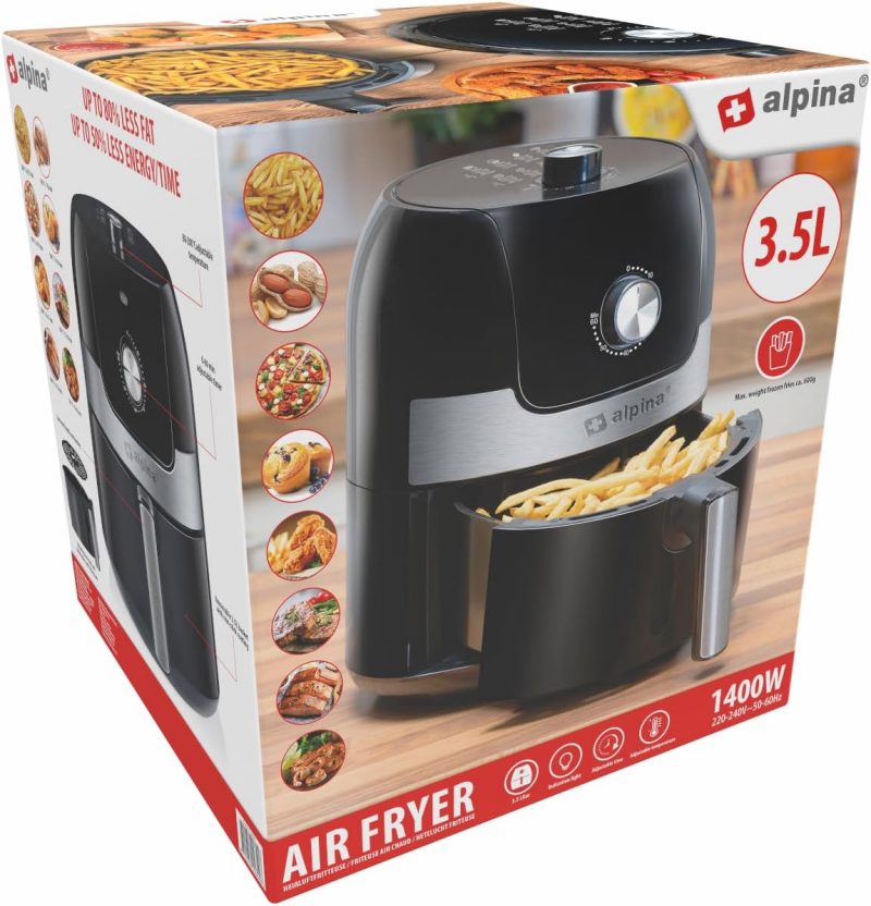 ALPINA FRITEZA NA VRUĆI ZRAK 3,5 L 1400 W - Slika 2