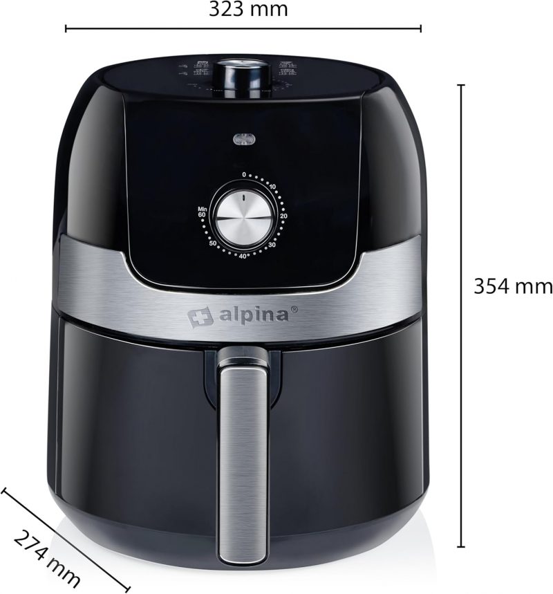 ALPINA FRITEZA NA VRUĆI ZRAK 3,5 L 1400 W - Slika 7