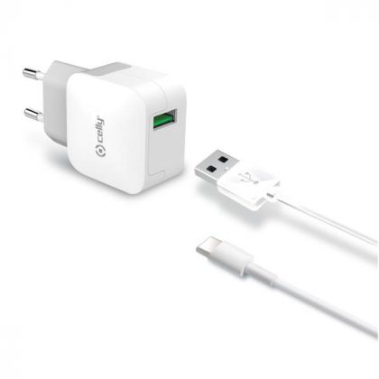 CELLY PUNJAČ USB-A I USB-A U USB-C KABEL 12 W