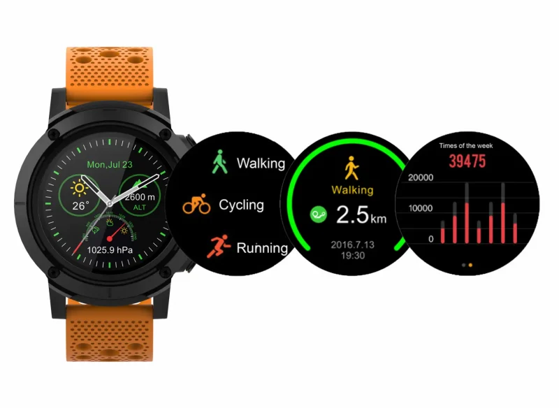 DENVER FITNESS SMARTWATCH SW-510 NARANČASTI - Slika 5