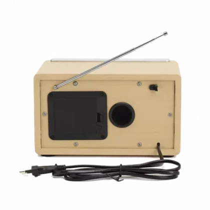 DENVER AM/FM RADIO TR-63 LIGHT WOOD