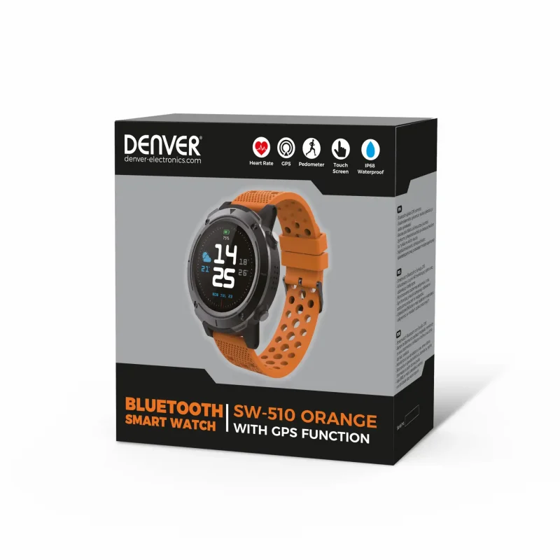 DENVER FITNESS SMARTWATCH SW-510 NARANČASTI - Slika 8