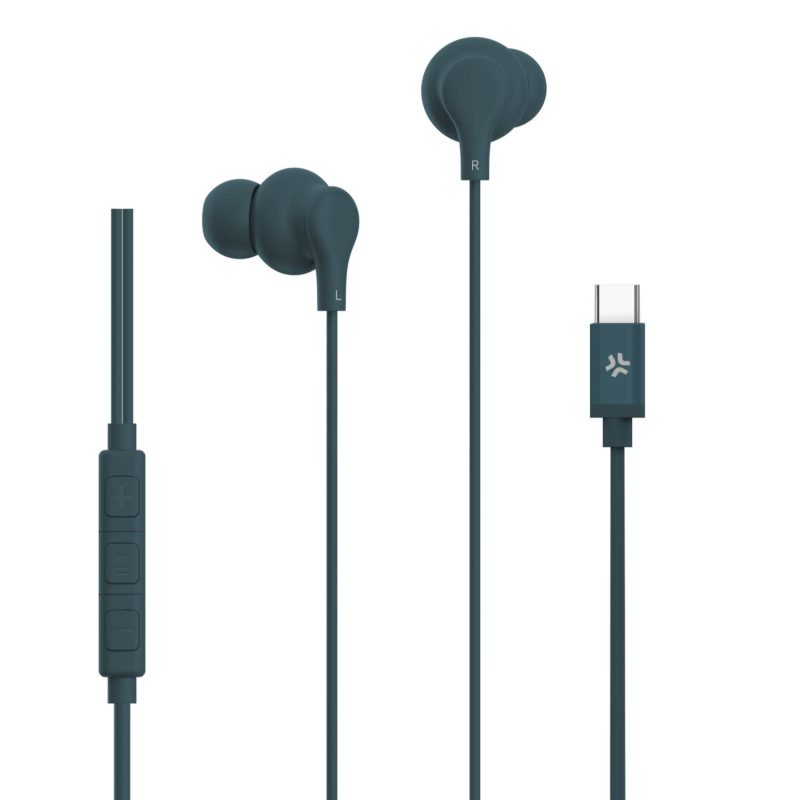 CELLY SLUŠALICE USB-C PLAVE