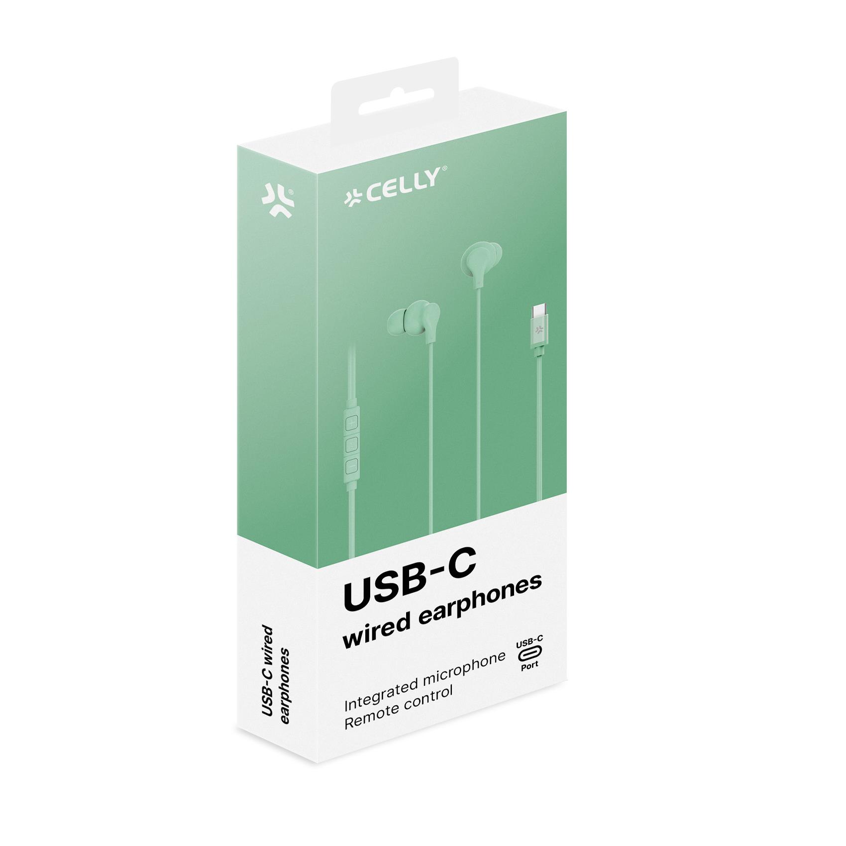 CELLY SLUŠALICE USB-C ZELENE - Slika 4