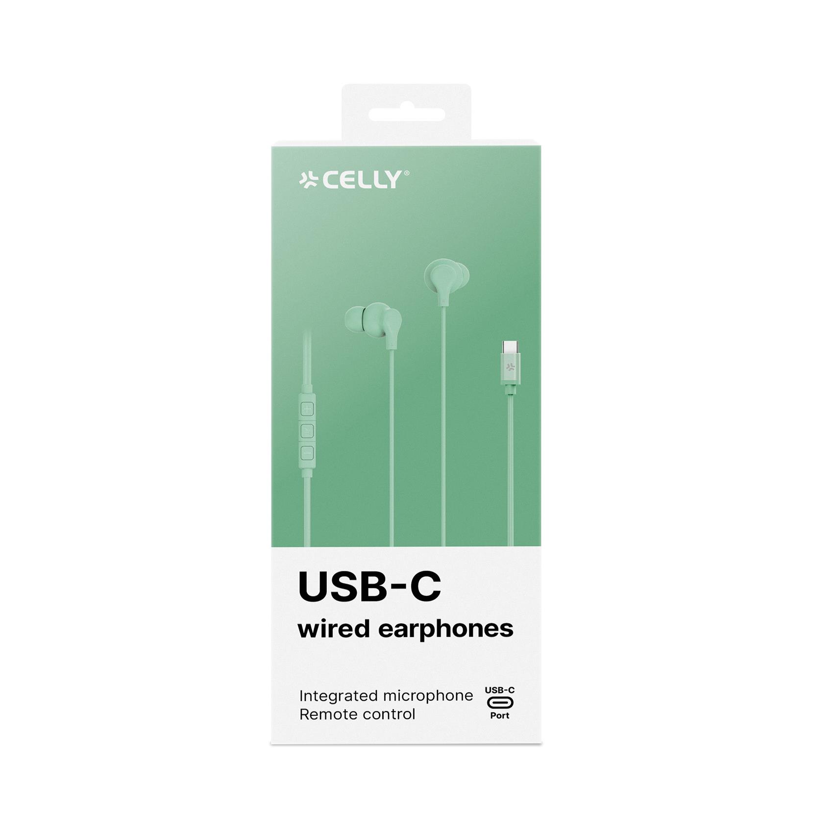 CELLY SLUŠALICE USB-C ZELENE - Slika 3