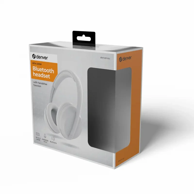 DENVER BEŽIČNE BLUETOOTH SLUŠALICE BTH-235 BIJELE - Slika 7