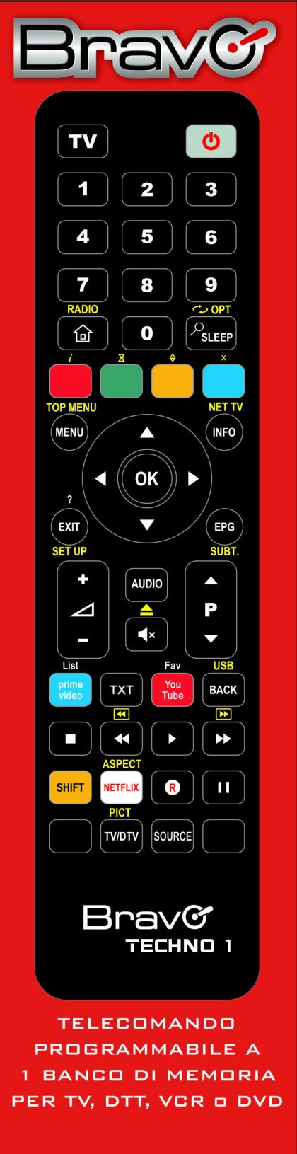BRAVO UNIVERZALNI DALJINSKI TECHNO 1