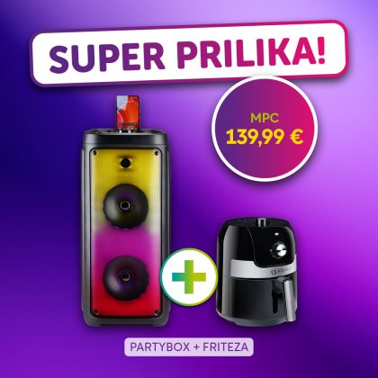 PARTY ZVUČNIK + FRITEZA