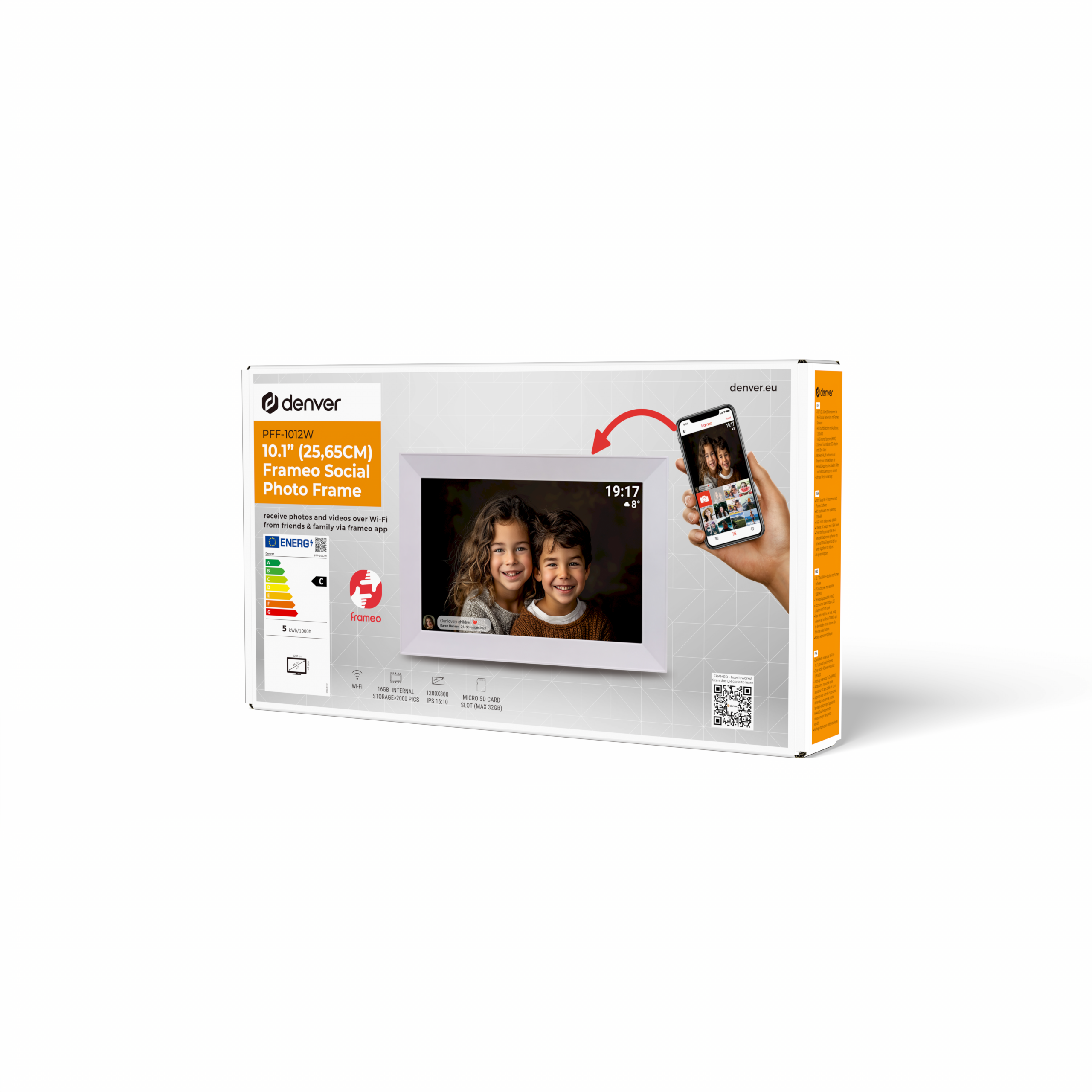 DENVER DIGITALNI FOTO OKVIR PFF-1012 BIJELI - Slika 8